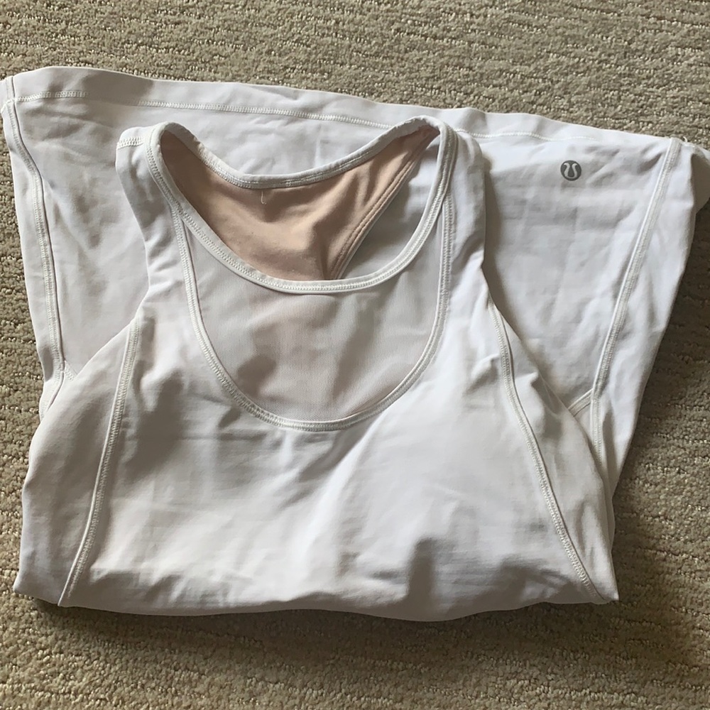ululemon Sheer Back Tank with built in bra